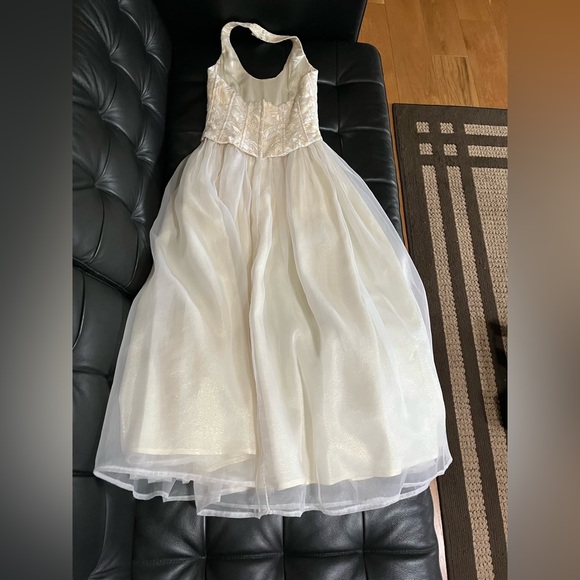 Jessica McClintock wedding style dress worn once for senior prom. It was $500... - Picture 2 of 3